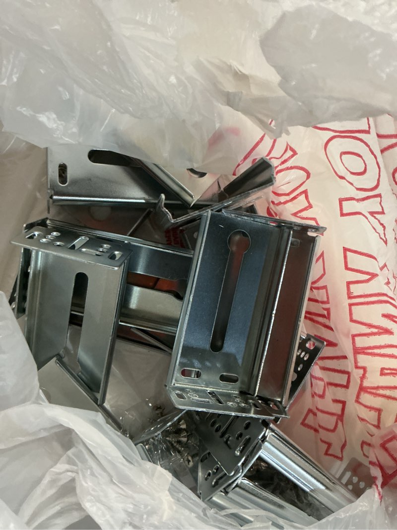 Condition photo showing Good Condition for lontan 10 pairs rear mounting brackets for drawer slide - b4502 cabinet drawer bracket for face frame cabinets kitchen replacement parts for 1.77 inch(45mm) width furniture gildes silver rear mount brackets 10