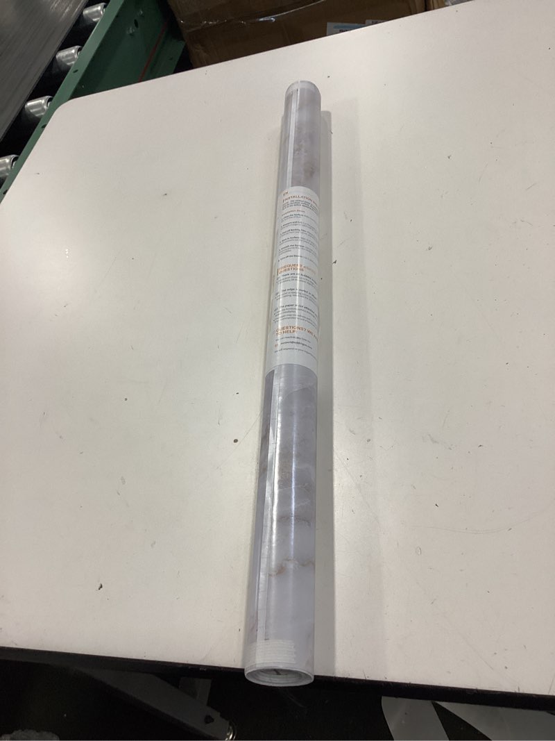 Condition photo showing New/Like New for rabbitgoo Marble Contact Paper for Countertops, Self Adhesive Peel and Stick Wallpaper, Removable Kitchen Counter Top Contact Paper for Old Furniture, Gold Matte Granite, 23.6 x 118.1 Inch