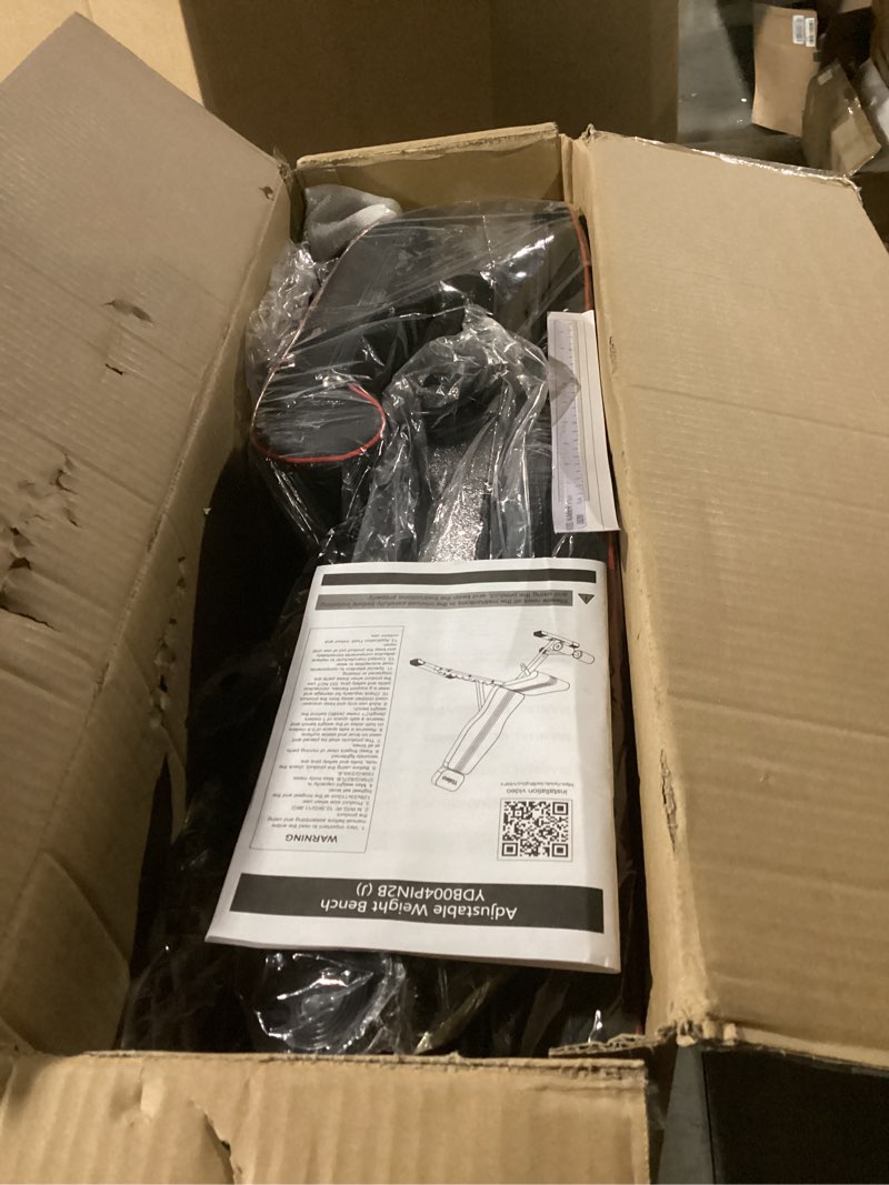 Condition photo showing Good Condition for Yoleo Adjustable Weight Bench, 660LB Foldable Workout Bench with Extended Head/Neck Protection/Spine Support for Bench Press, Fast Folding Incline Decline Flat Bench Dark