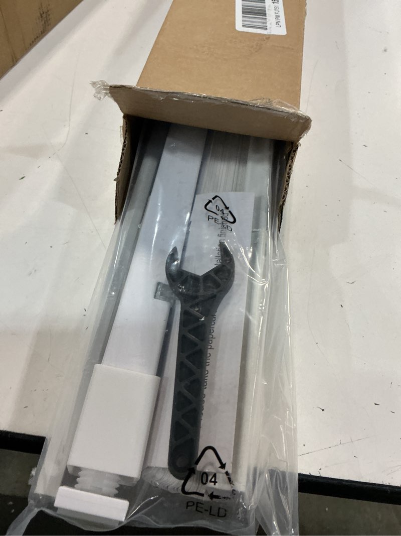 Condition photo showing New/Like New for lazblinds no tools no drill 1" vinyl mini blinds, cordless blinds for windows, light filtering horizontal window blinds & shades, 33 1/2" w x 48" h, white cordless-white 33 1/2" w x 48" h