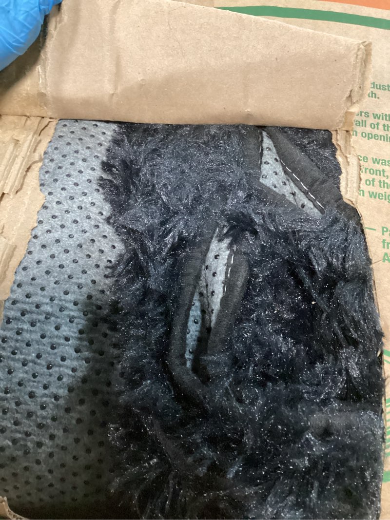 Condition photo showing As Is for Black Rugs for Living Room: 10x12 Large Shag Area Rugs for Living Room- Large Shag Rugs for Bedroom- 10x12 Shaggy Big Mordern Indoor Carpets, Black Black 10' x 12' (Rectangular)