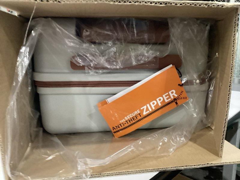Condition photo showing New/Like New for 20 inch carry on luggage,airline approved 22x14x9 hard shell carry on suitcase with 360° spinner wheels,tsa lock and lightweight hardside carry-on luggage for travel (silvery, 20 inch) silvery 20 inch