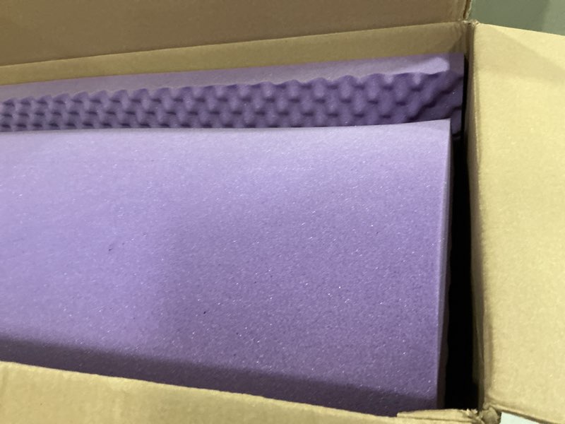 Condition photo showing Good Condition for sinweek 3 inch egg crate memory foam mattress topper king size, soft mattress pad for back pain relief, bed topper, certipur-us certified