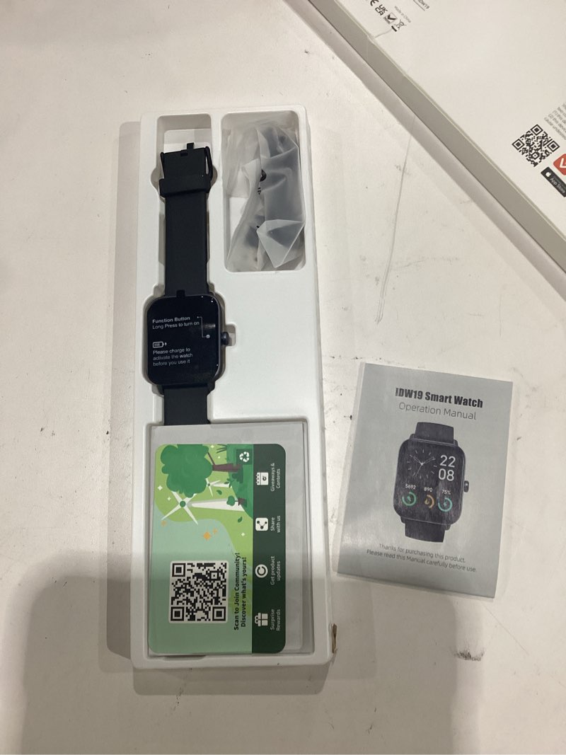 Condition photo showing New/Like New for fitpolo fitness tracker with heart rate monitor, smart watch 1.8 inches color touch screen ip68 waterproof step calorie counter sleep monitoring pedometer watches activity tracker for women men black