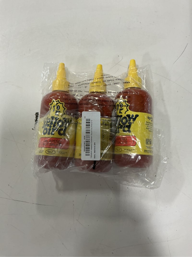 Condition photo showing New/Like New for Yellowbird Jalapeno Condiment Sauce 9 oz (Pack of 3)