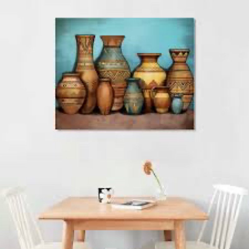 (SIMILAR ITEM) NAENRFERCX Art Pictures Ancient clay vases Modern Canvas Print Paintings Artwork Framed Posters for Office Home Decor Ready to Hang
