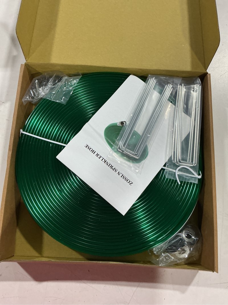 Condition photo showing Good Condition for sprinkler soaker hose 100 ft (50 ft 2 pack) for garden, watering hose with holes, drip sprinklers system for lawn and garden 100ft(50ft 2pack)