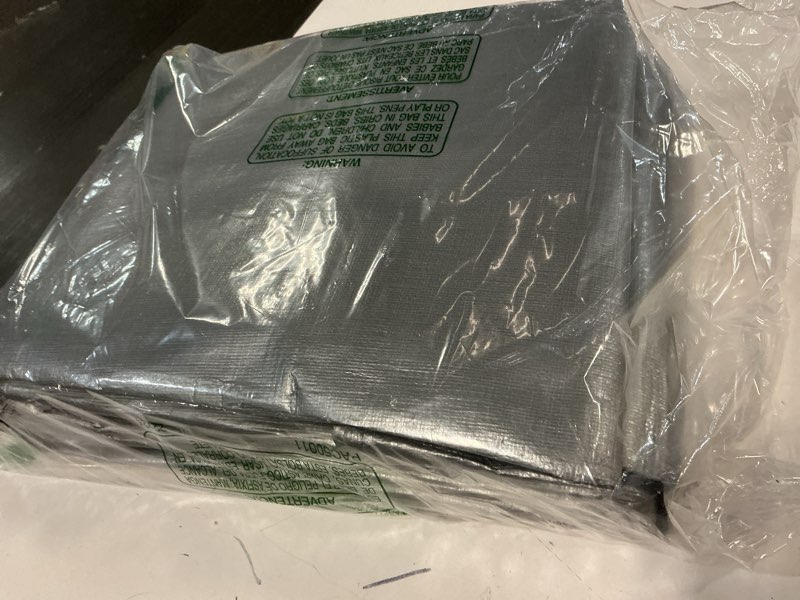 Condition photo showing Good Condition for 10x12 ft tarp waterproof, 16 mil tarps heavy duty waterproof multipurpose protective cover uv resistant rip & tear resistant with grommets reversible for home boats cars camping sliver/brown 10x12
