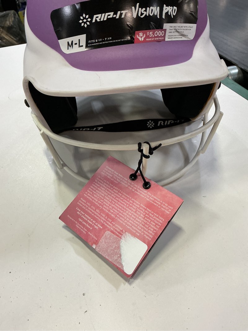 Condition photo showing As Is for rip-it vision pro shimmer two-tone softball batting helmet
