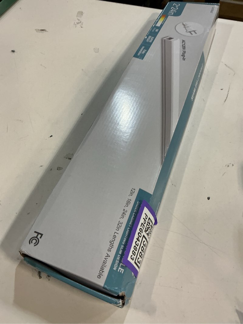 Condition photo showing Good Condition for Under Cabinet Lighting Plug in, 24 Inch 2 Pcs, Linkable AC120V 3CCT 3000K/4000K/5000K Ultra Slim, LED Under Cabinet Lights for Counter Light, Kitchen, Shelf, Sink, Workshop, Desk, White