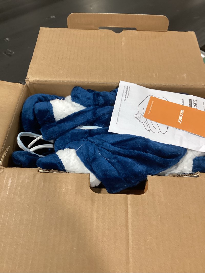 Condition photo showing As Is for WOOMER Electric Blanket Twin Size 62" x 84", Heated Blanket with 0.5-12 Hours Timer & 10 Heating Levels, ETL Certified, Beige Double-Sided Faux Fur, Over-Heat Protect, Machine Washable Twin Size 62" × 84" Beige-faux Fur & Faux Fur