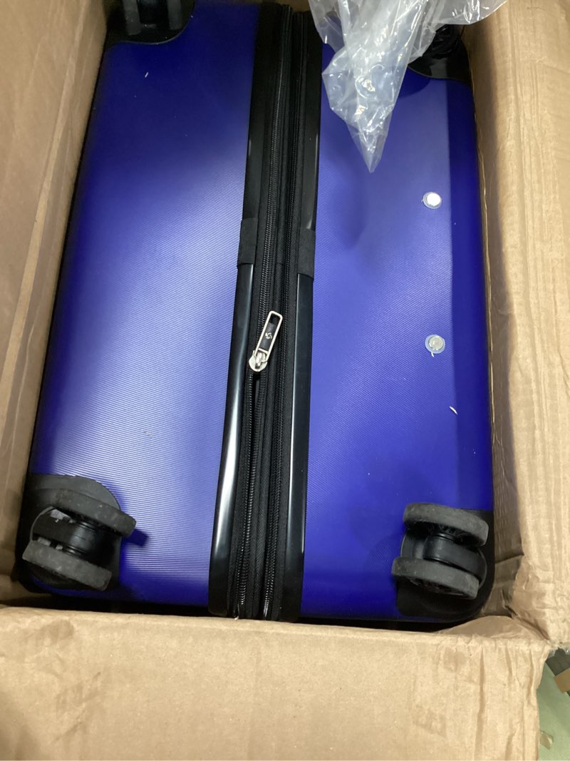 Condition photo showing As Is for Samsonite Evolve SE Hardside Expandable Luggage with Double Spinner Wheels, Saphir Blue, 3PC Set (CO/M/L) 3PC SET (CO/M/L) Saphir Blue
