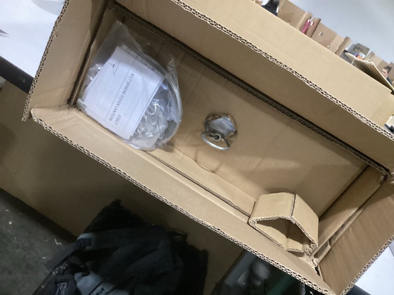 Condition photo showing As Is for Progress Lighting P3827-126 Equinox Hall & Foyer, 16-Inch Diameter x 18-3/8-Inch Height, Gray