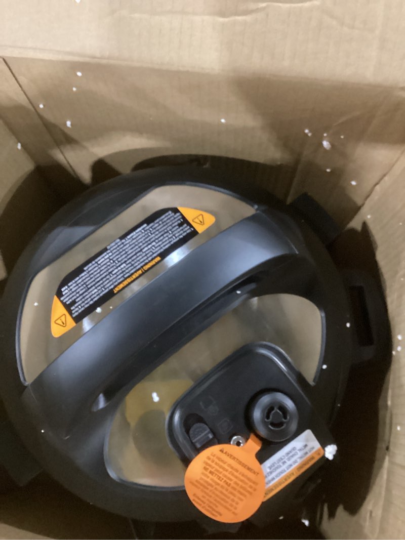 Condition photo showing As Is for broken instant pot duo 7-in-1 electric pressure cooker, slow cooker, rice, steamer, sauté, yogurt maker, warmer & sterilizer, includes app with over 800 recipes, stainless steel, 6 quart 6 quarts