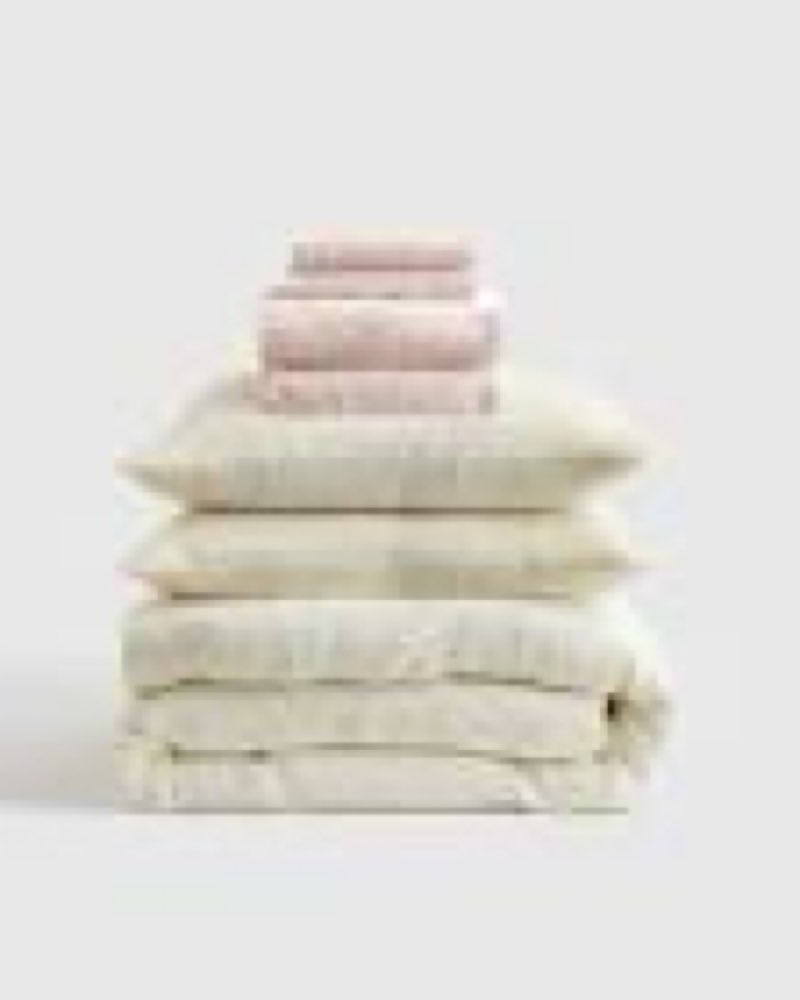 European Linen Deluxe Bedding Bundle, Queen, White