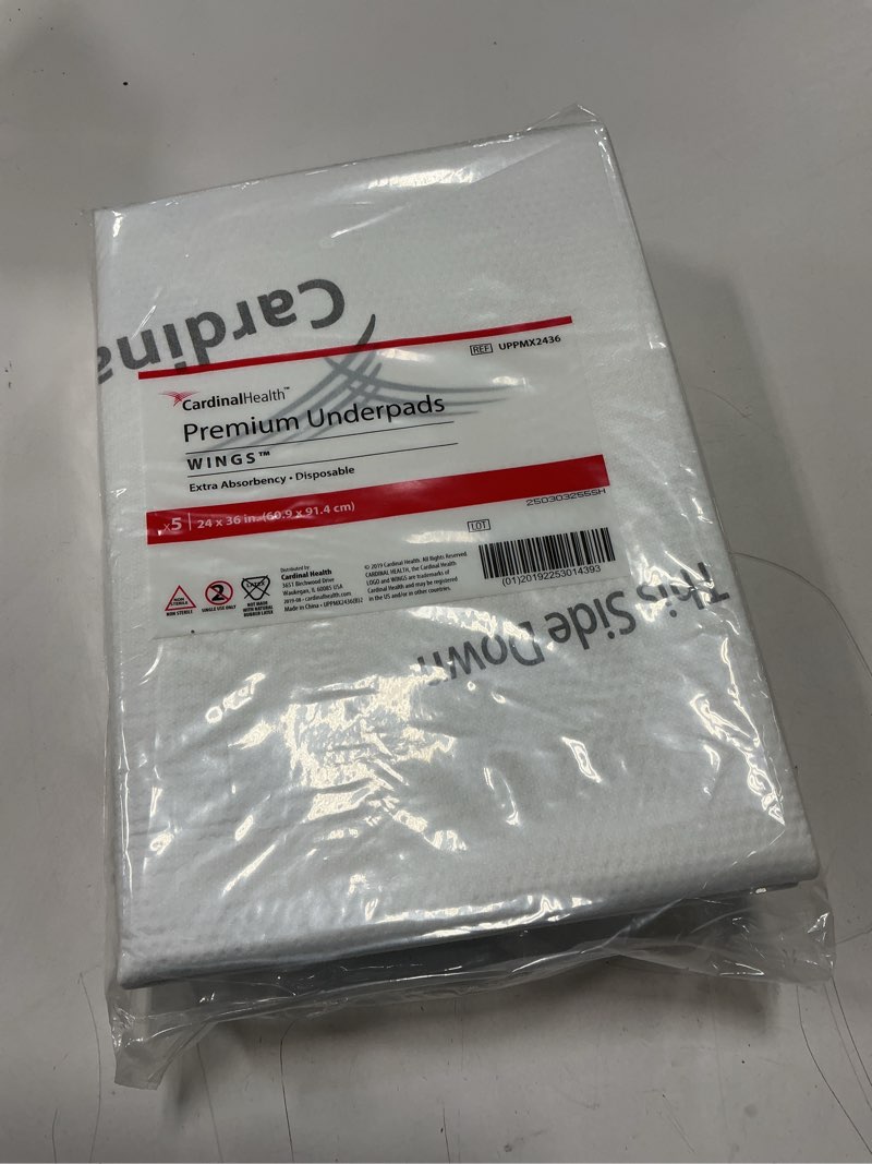 Condition photo showing New/Like New for Similar Cardinal Health UPPMX3036 Premium Underpad, Wings Maximum Absorbency, White, 30 x 36IN (1 case of 70 eaches) 30 in x 36 in Case of 70