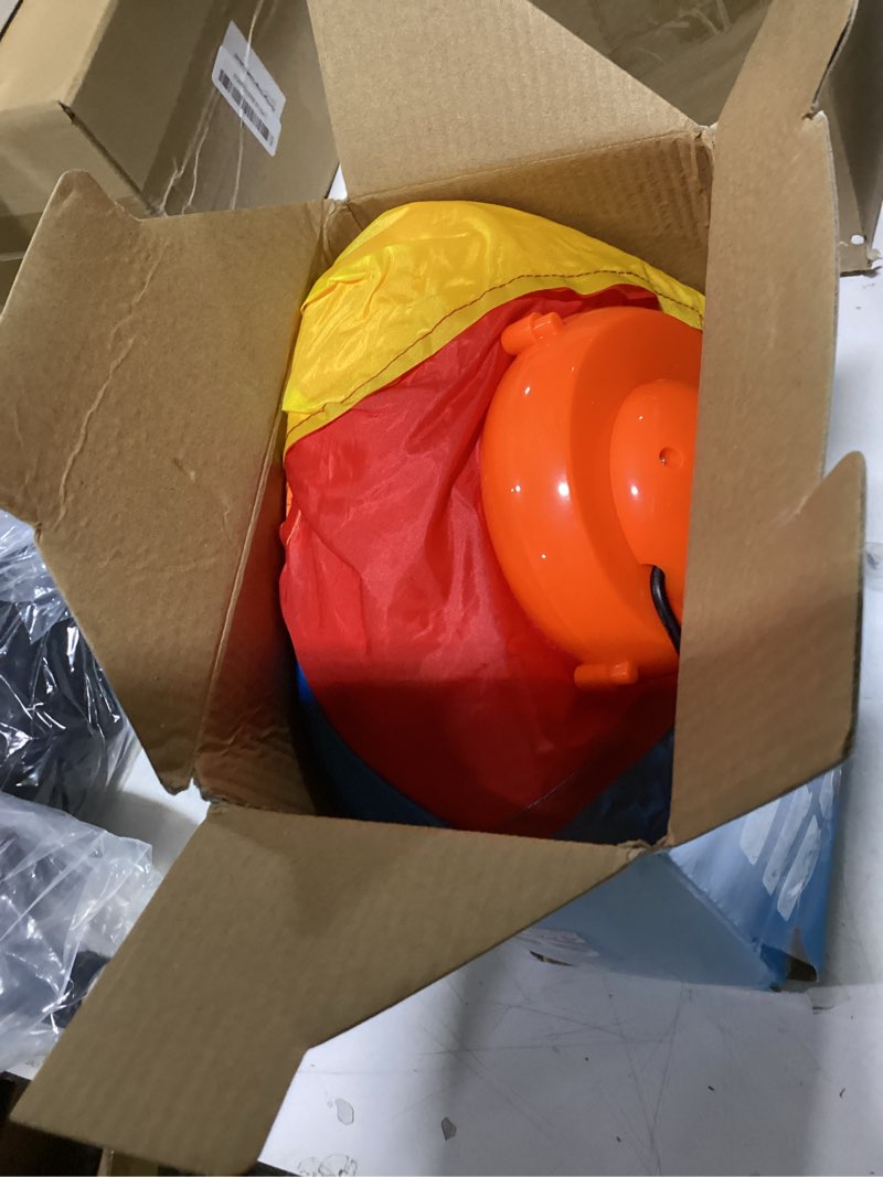 Condition photo showing New/Like New for kooy inflatable costume adult, riding chicken costume for men/women, blow up ride on rooster, funny halloween costumes adult christmas holiday party suit