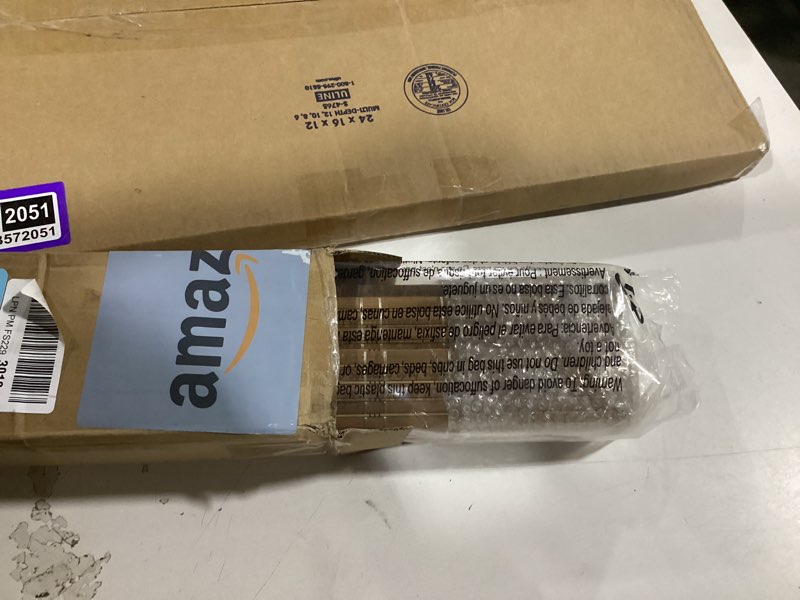 Condition photo showing Good Condition for lazblinds no tools no drill cordless bamboo roman shades, light filtering window treatment, roll up bamboo blinds for windows 21'' w x 48'' h, brown light filtering-brown206 21" w x 48" h