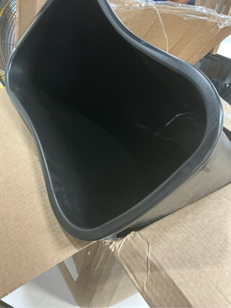Condition photo showing Good Condition for rubbermaid commercial wastebasket trash container, 41qt/10.25 gal, plastic, black, stackable trash can for bedroom/bathroom/office, fits under desk/sink/cabinet 41 quarts black 1