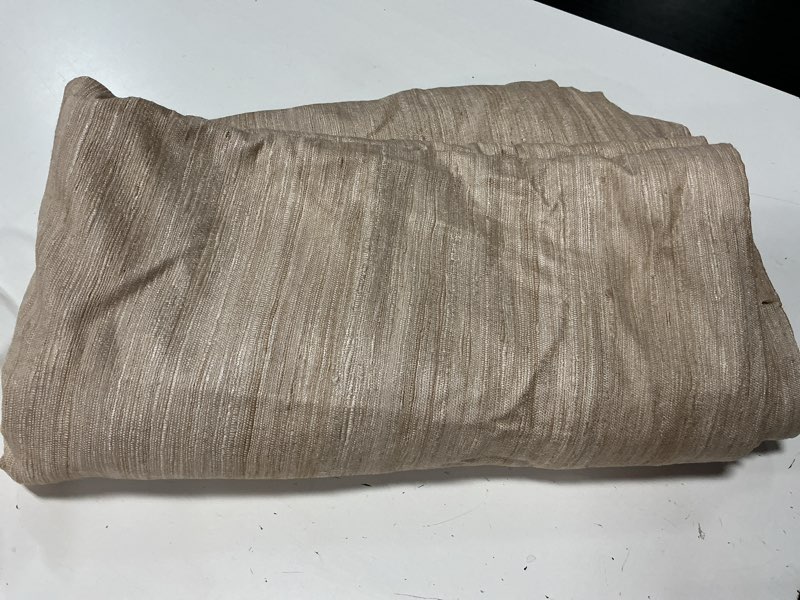 Condition photo showing Good Condition for raw silk curtain - single panel, 48x108, sand