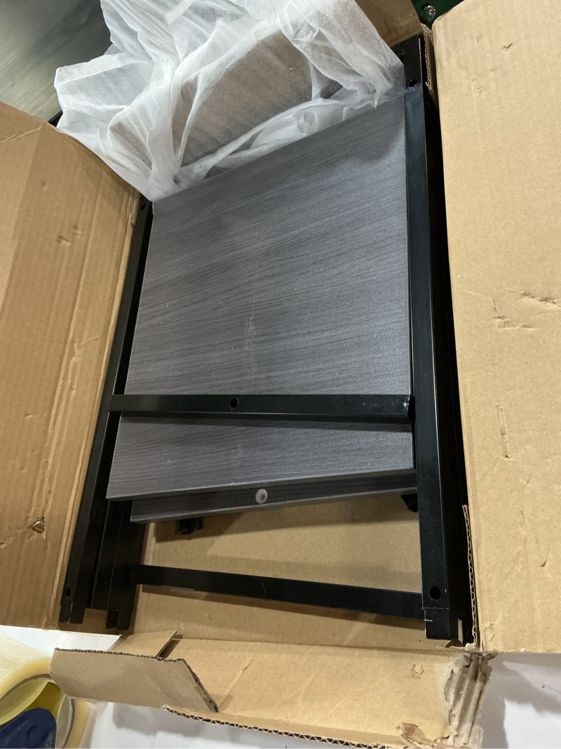 Condition photo showing Good Condition for byfu 3 tier bathroom storage open shelf, freestanding metal corner storage rack shelving unit for bathroom kitchen living room hallway, grey 3-tier grey