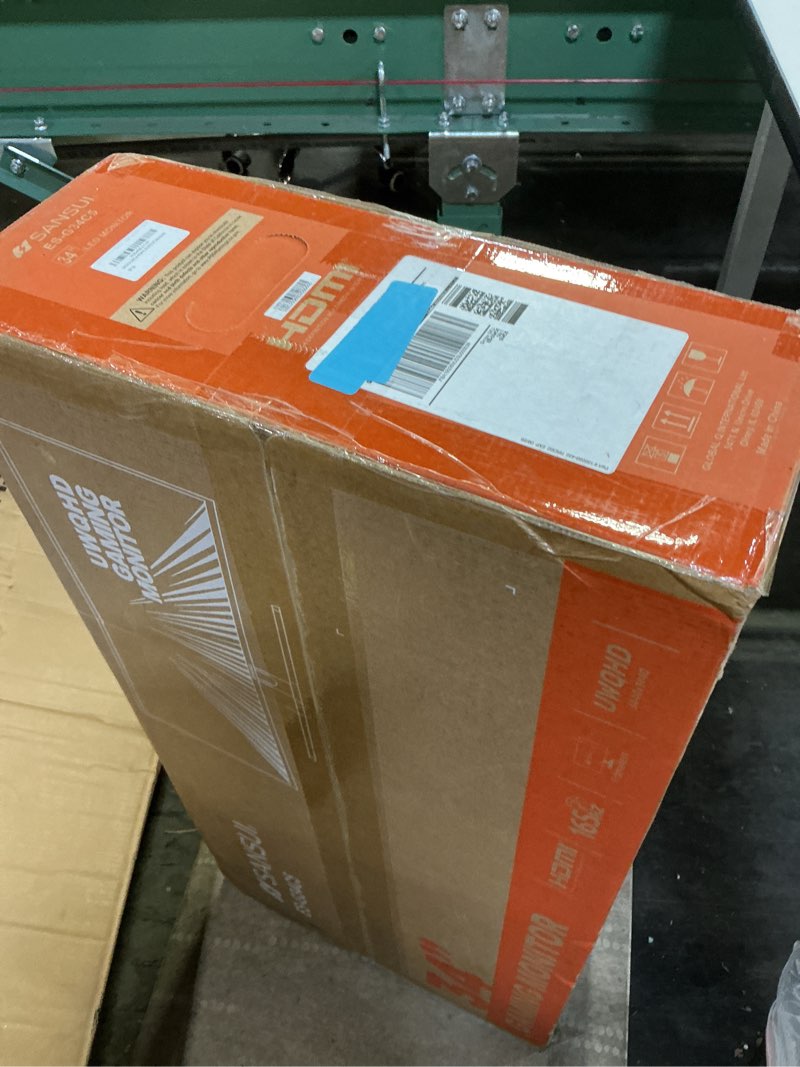 Condition photo showing As Is for SANSUI 34-Inch Curved Gaming Monitor UWQHD 3440 x 1440 Up to 165Hz Curved 1500R - PIP/PBP, 1ms(MPRT), HDR, 300nits, sRGB 125%, DCI-P3 95%,FreeSync,HDMIx2,DP1.4 x2 (DP Cable Included) 34In UWQHD 165HZ Curved Gaming 34In UWQHD 165HZ Curved Gaming