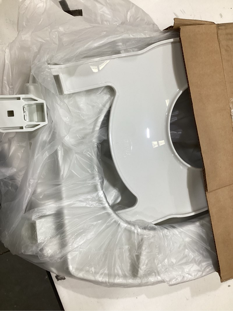 Condition photo showing As Is for little2big toilet seat with built-in toddler potty training seat, slow close, easy to install, made in usa, elongated, white