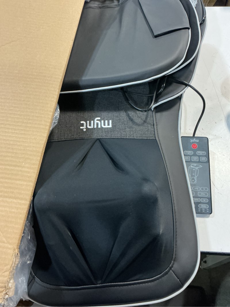 Condition photo showing Good Condition for mynt fsa eligible hsa approved shiatsu neck and back massager for chair with 10 deep kneading nodes, 2d & 3d back massage with heat, portable spot massage chair pad (black)