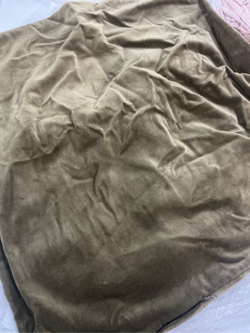 Condition photo showing Good Condition for (color olive)quince, european cotton velvet sham 22x22 inch/olive