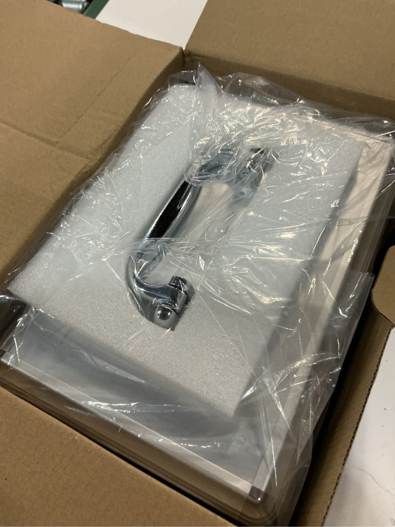 Condition photo showing New/Like New for Glosen Medicine Lock Box,locking medicine box, Security Lock Boxes?Small-Silver? 10x6.7x6.7 Inch,lock box, First Aid Key Safe Box,Lock Box for Medication