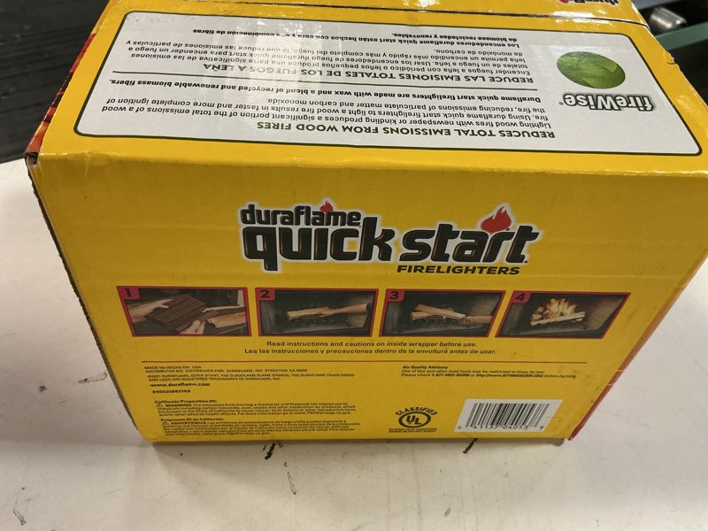 Condition photo showing New/Like New for duraflame quick start fire starters, 40 pk.
