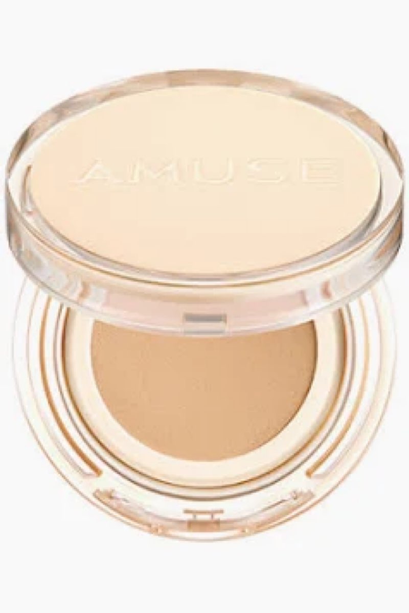AMUSE SEOUL Dew Jelly Vegan Cushion Foundation (04 TAN) | dewy, glow, long-lasting, double coverage, clean beauty, lightweight, natural look, foundation for sensitive skin, hydrating cushion