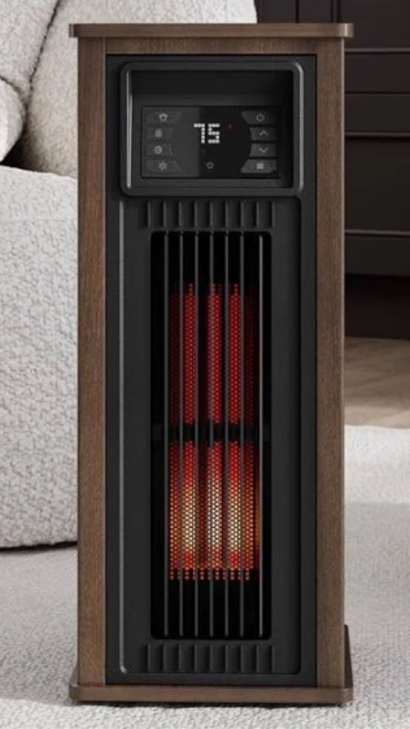 Utilitech 1500 Watt Infrared Tower Indoor Electric Space Heater w Thermostat