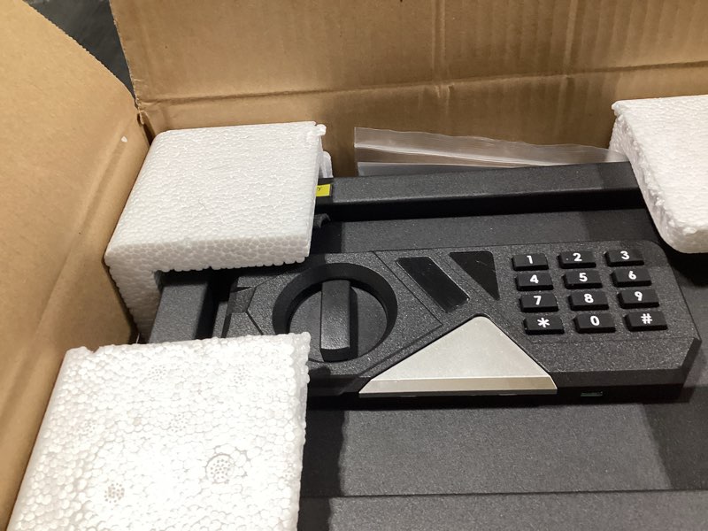 Condition photo showing Good Condition for small safe for home use, digital security safe box with combination lock, removable shelf and spare keys, anti-theft steel document safes for valuable, money, 12.2" w x 7.87" d x 7.87" h 0.4 cuft