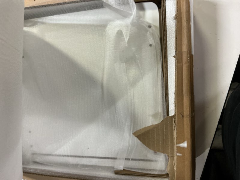 Condition photo showing New/Like New for FOTOSOK Bathroom Storage Cabinet, Bathroom Cabinet with 4 Drawers, 11.8” x 11.8” x 32.5” Freestanding Entryway Cupboard Storage Organizer Unit Home Furniture Decor, White 1 White