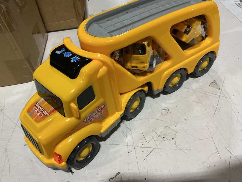 Condition photo showing New/Like New for nicmore construction truck toddler toys car: toys for 1 2 3 4 year old boy 5 in 1 carrier toys for kids age 1-3 2-4| 18 months 2 year old boy christmas birthday gifts