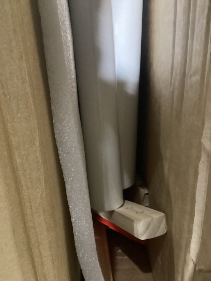 Condition photo showing As Is for Tiny Land Easel for Kids with 2 Drawing Paper Roll, Adjustable Kids Art Easel, Learning-Toy for 3,4,5,6,7,8 Years Old Boy & Girls, Wooden Chalkboard & Magnetic Whiteboard & Painting Paper Stand Natural