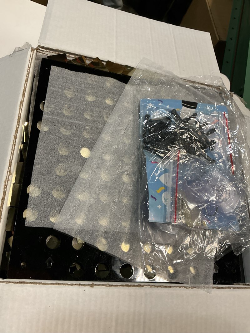 Condition photo showing Good Condition for Qcity Light Gold Shimmer Wall Backdrop 24PCS, Black Back Not See-Through Design, Square Sequin Glitter Backdrop Panel, Perfect for Outdoor Events, Birthdays, Wedding and Party Decoration LightGold