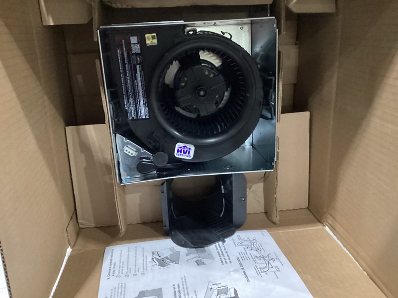 Condition photo showing Good Condition for roomside series decorative white 80 cfm ceiling bathroom exhaust fan with round led panel and beveled frame energy star