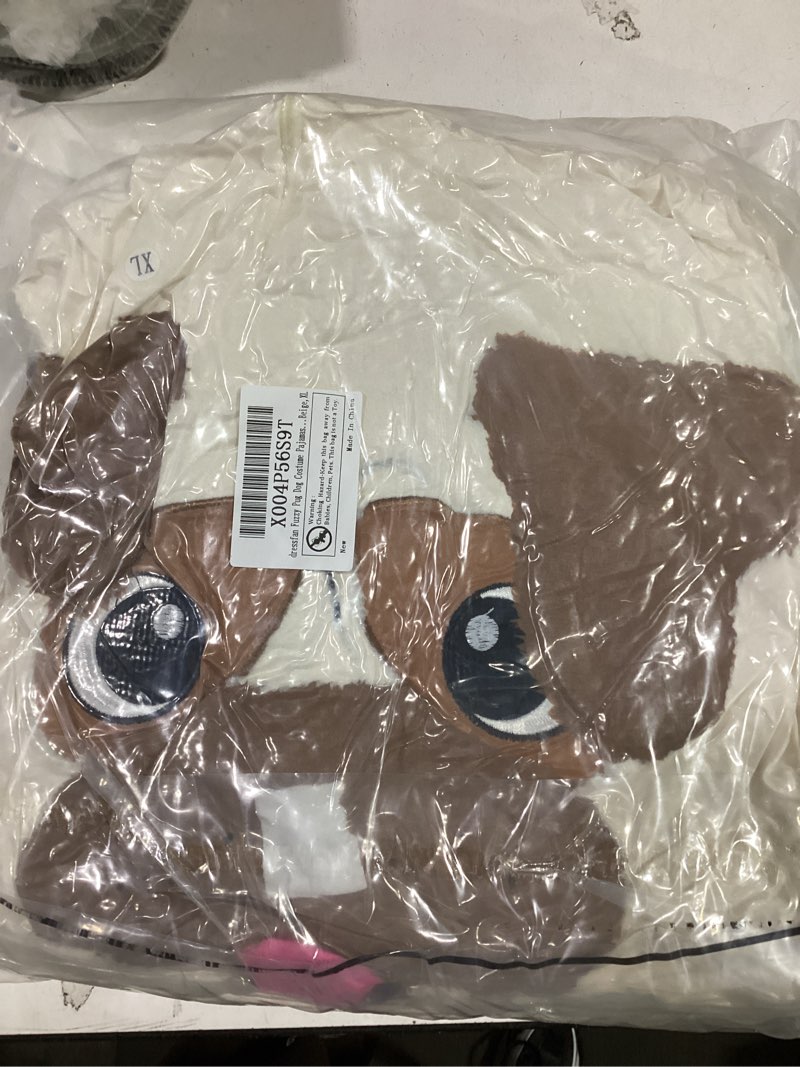 Condition photo showing New/Like New for dressfan Unisex Pug Costume Dog Onesie Pajamas Pug Dogs Halloween Costume for Women & Men Beige X-Large