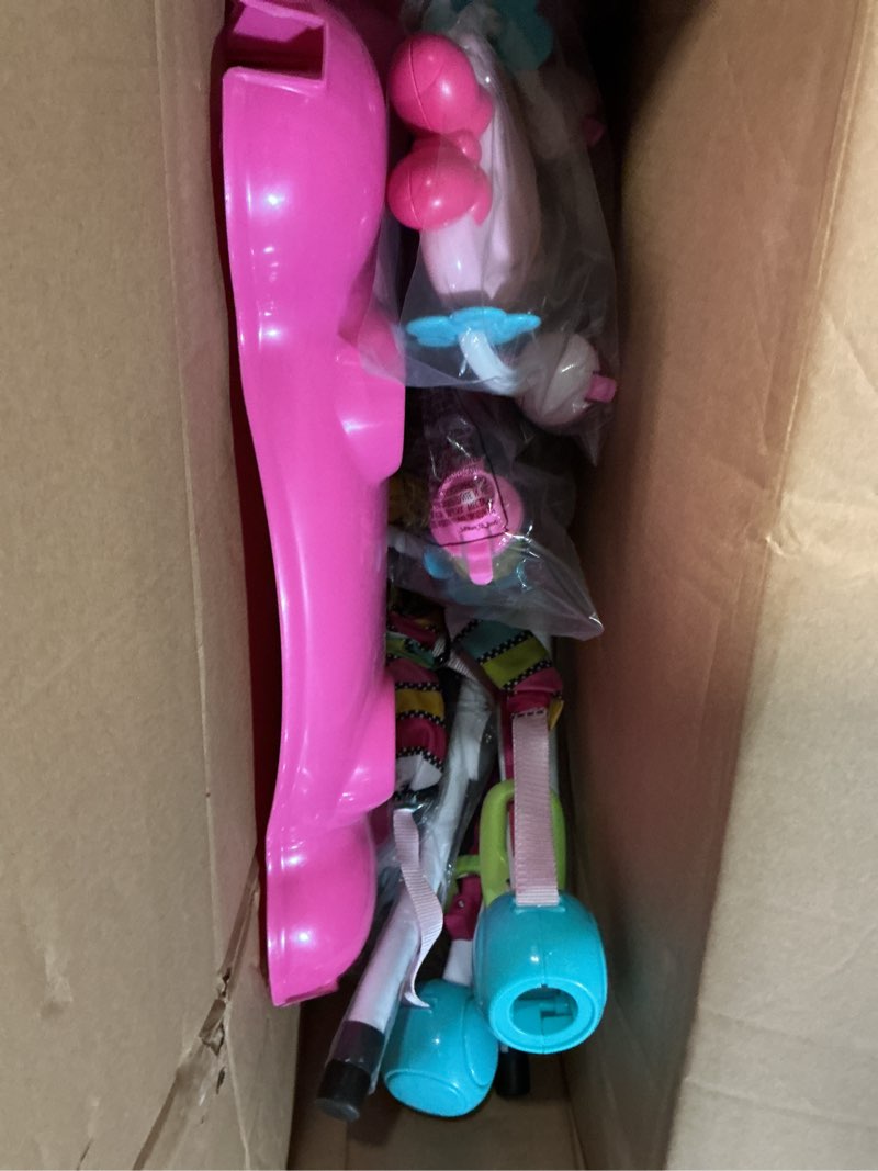 Condition photo showing Good Condition for bright starts disney baby minnie mouse peekaboo baby activity center jumper with 8 toys, lights & sounds, 360-degree seat, 6-12 months (pink/blue)