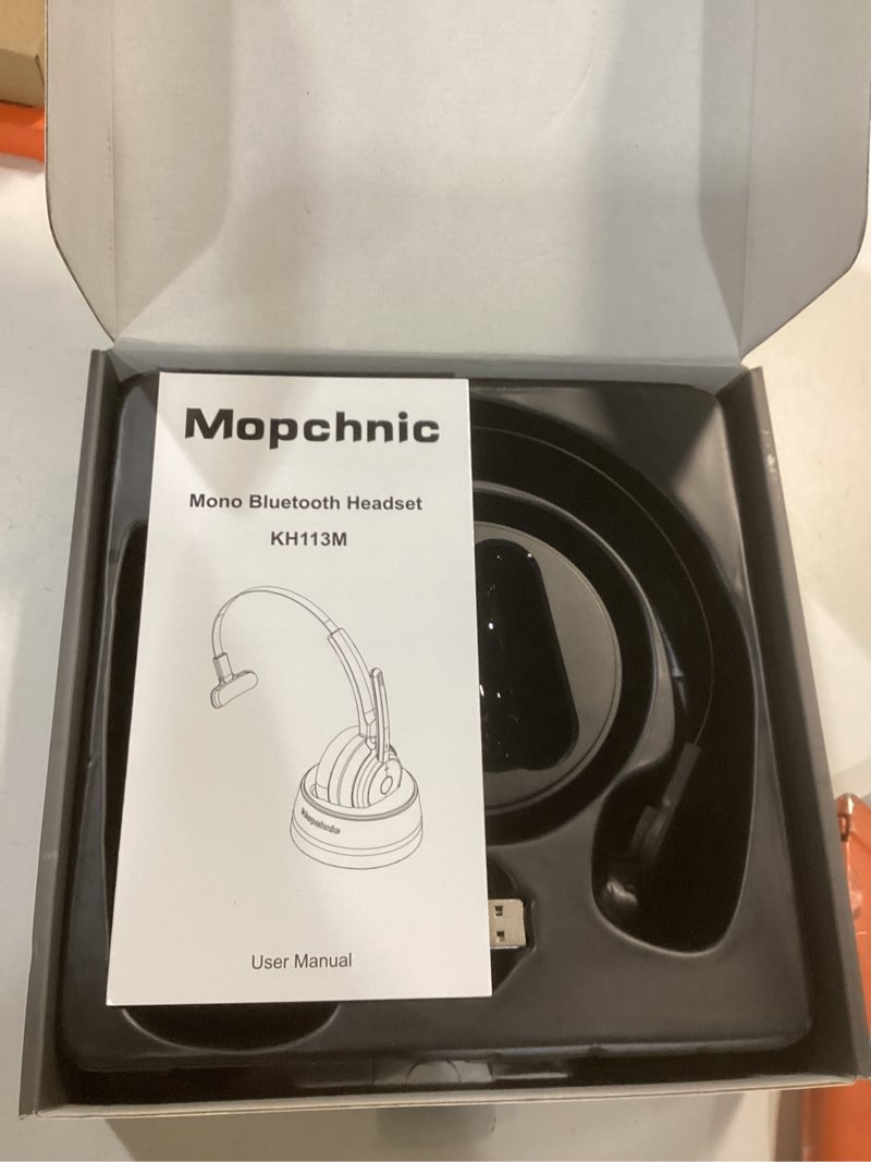 Condition photo showing New/Like New for Bluetooth Headset, Wireless Headphone with AI Noise-Canceling Microphone On Ear Wireless Headset with USB Dongle for Computer Office Black