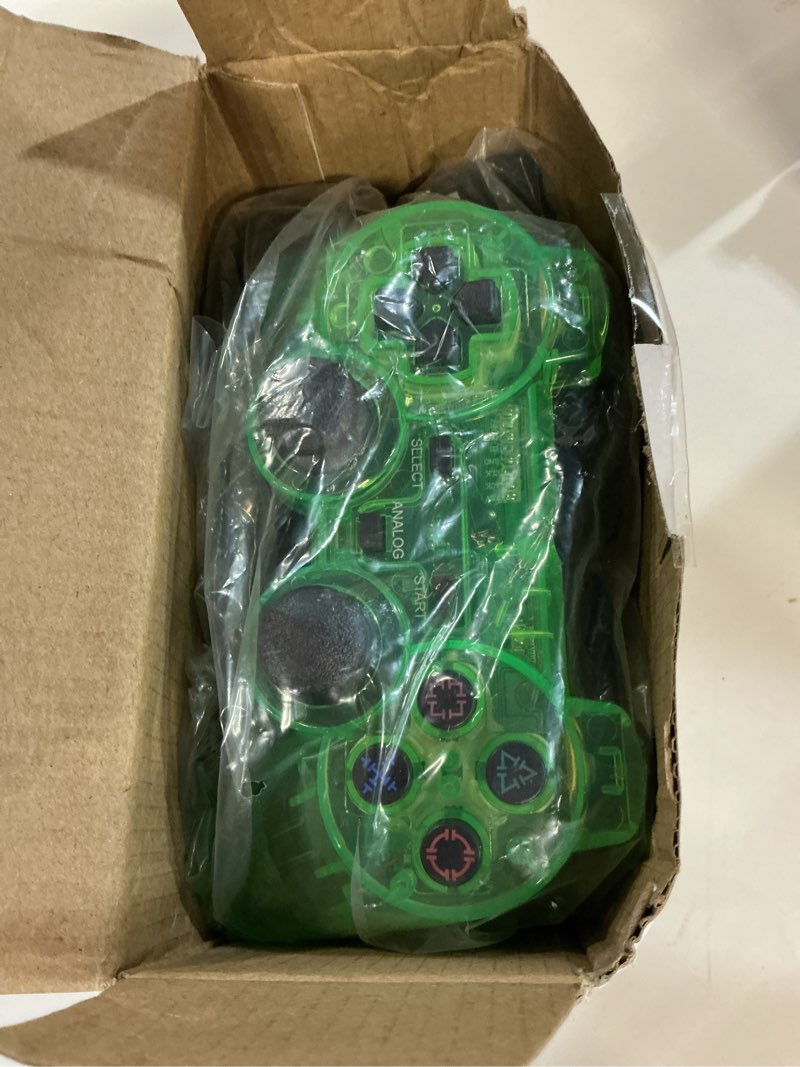 Condition photo showing Good Condition for Degulan Wired Controller for PS-2 High Performance Double Shock Gamepad Joystick Remote Compatible with Play 2 (ClearGreen and ClearBlue) Clear Green and Clear Blue