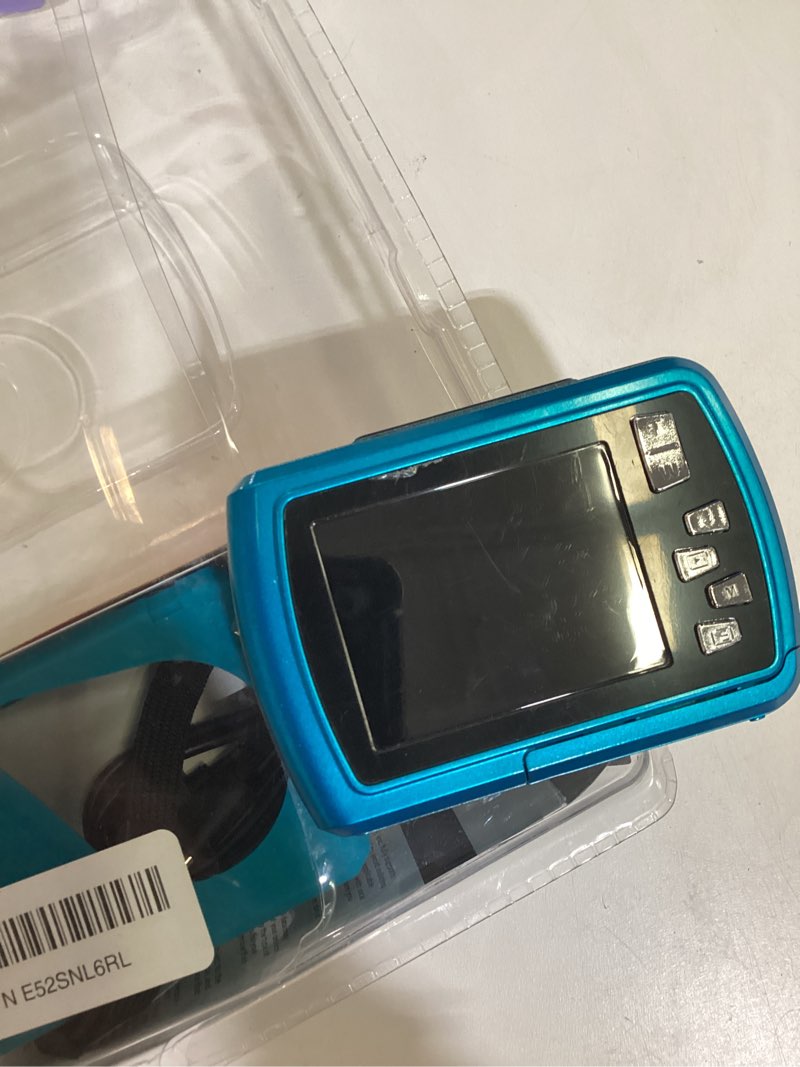 Condition photo showing As Is for polaroid is048 waterproof instant sharing 16 mp digital portable handheld action camera, teal