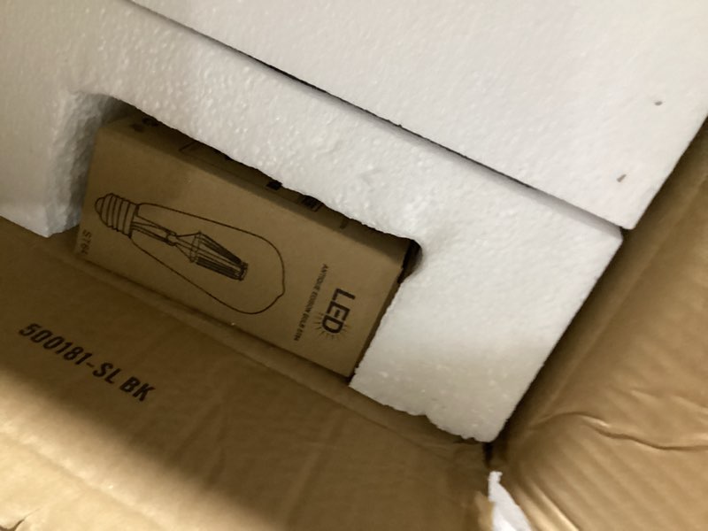 Condition photo showing Good Condition for emliviar solar exterior front porch light with remote control, 3 lighting modes waterproof solar wall lantern, auto on/off black outside light with clear glass, 500181-sl bk black - clear glass - with solar medium - 1 pack