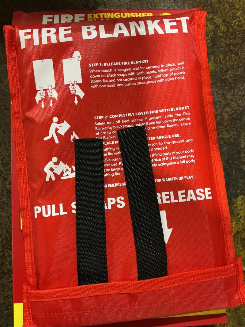 Condition photo showing Good Condition for 40 in. x 40 in. fire blanket