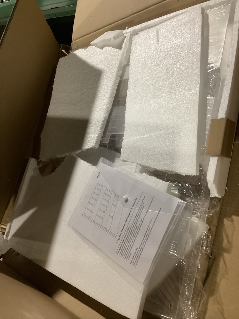 Condition photo showing Good Condition for Nalwort Acrylic Brochure Pamphlet Holder, 12 Magazine Holders, Clear Brochure Display Stand Wall Mount, Trifold Flyer Rack, Literature Storage Rack for Home, Offices, Waiting Room ALR12MC