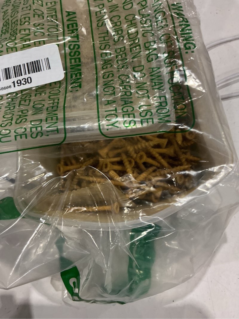 Condition photo showing As Is for deck plus 1-5/8 inch epoxy coated exterior wood and fence screws #8 x 1-5/8" torx/star drive included coarse thread, outdoor rust resistant decking screw, tan, 5 lb box, 735 pieces | 48412 #8 x 1-5/8" 735 pcs tan