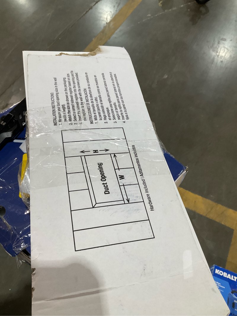 reliabilt 12-in x 4-in 2-way steel white sidewall/ceiling register