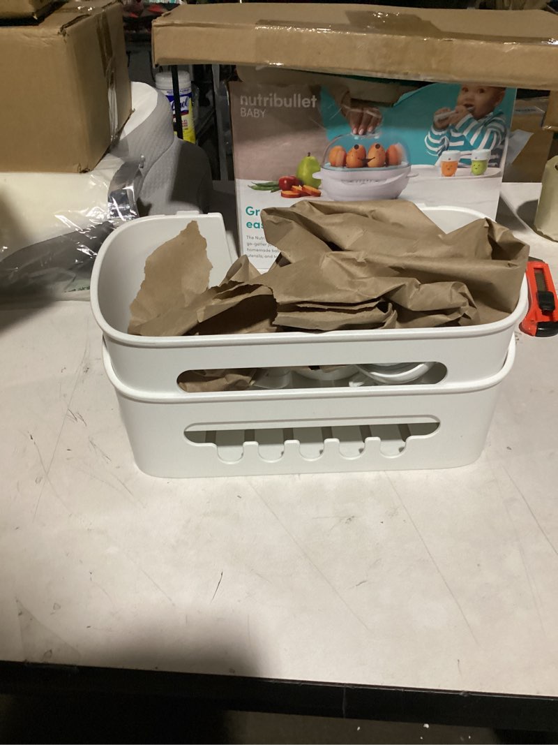 Condition photo showing Good Condition for TAILI Shower Caddy Suction Cup 2 Pack, Heavy Duty Bathroom Organizer, Removable Shelves for Inside Shower, Shampoo, Waterproof Suction Plastic Storage for Bathroom Accessories Holder, White 2 × White